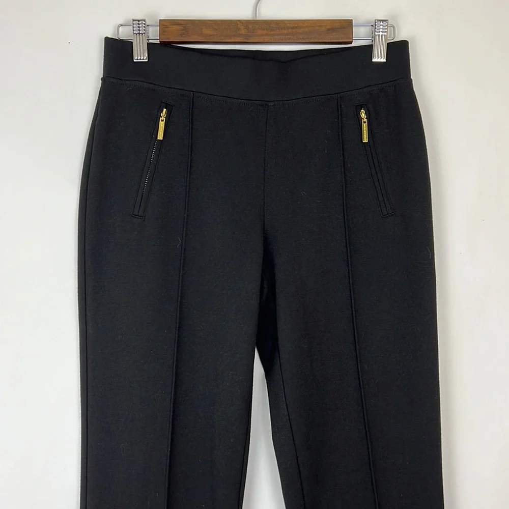 DANA BUCHMAN signature women’s pants black with gold zipper detail 2 - Picture 5 of 9